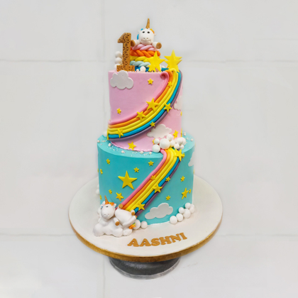 2- Tier Unicorn Cake (Pink)